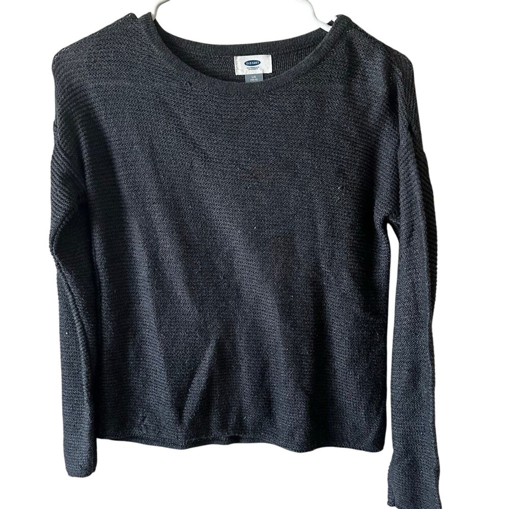 EUC Girls Old Navy Gray Crewneck Sweater sz L 10/12